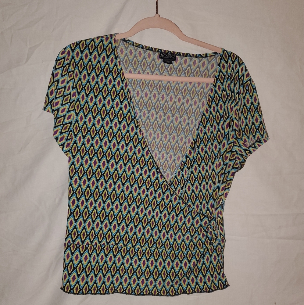 Geometric Patterned Blouse